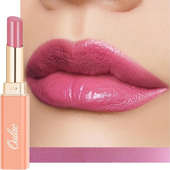 🆕 Moisture Shine Mauve Pink Lipstick Medium Coverage Glossy Finish Dry Lips - Picture 1 of 10